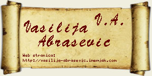 Vasilija Abrašević vizit kartica